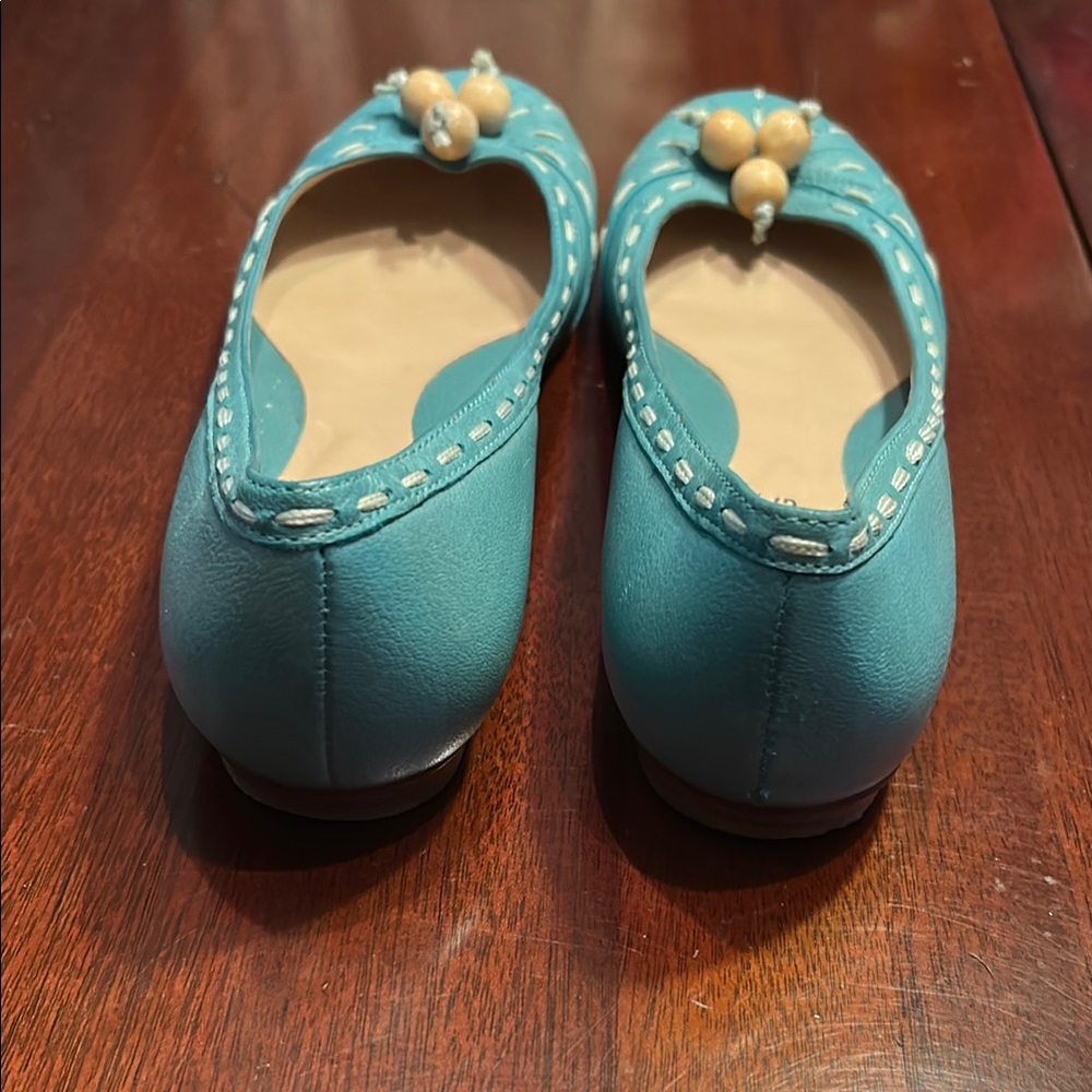 2/$30 Turquoise Ruched Flats - Picture 5 of 7